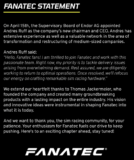 Fanatec statement: new CEO is Andres Ruff